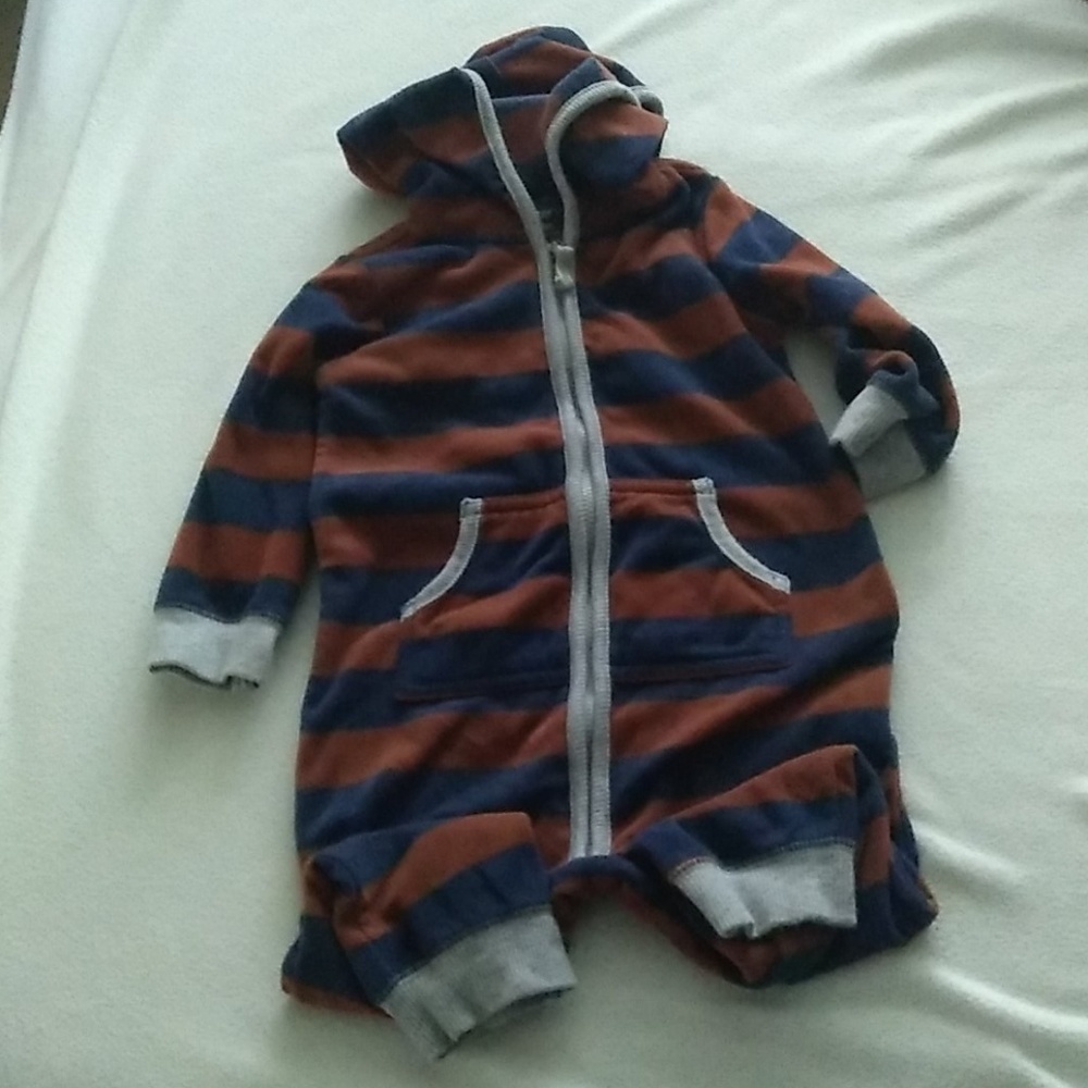 Fleece hooded romper